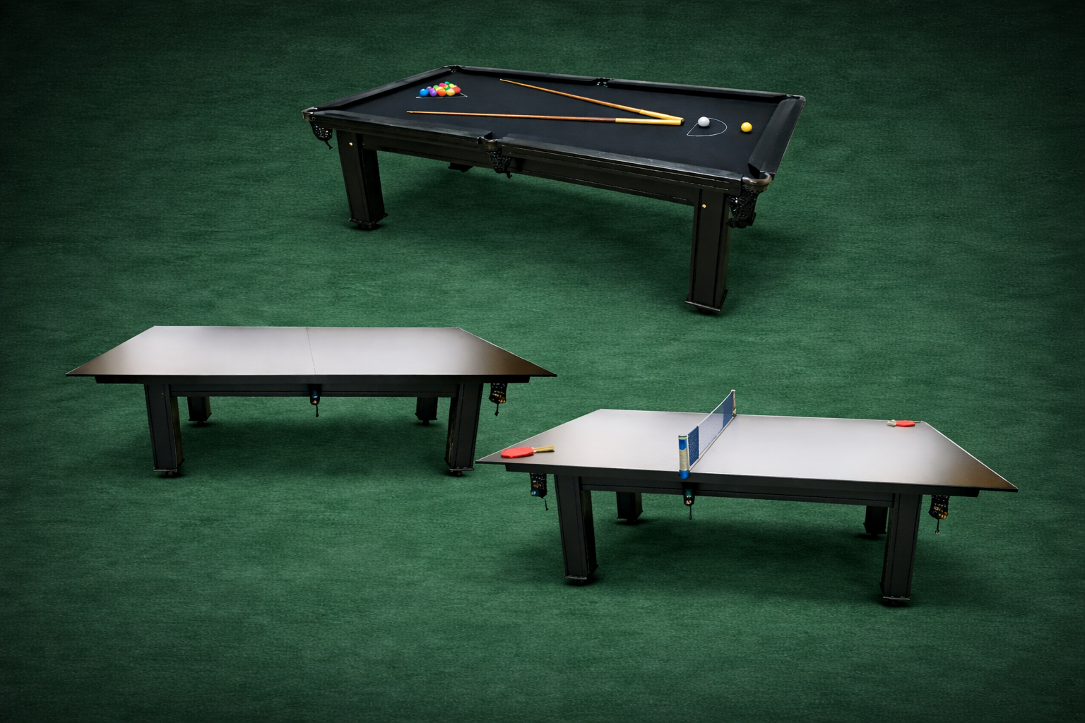 Mesas de sinuca 3 em 1